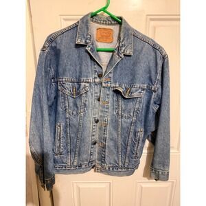 Levi Strauss Co‎ Denim Trucker Jacket Blue Ex Large Women's Classic Vintage